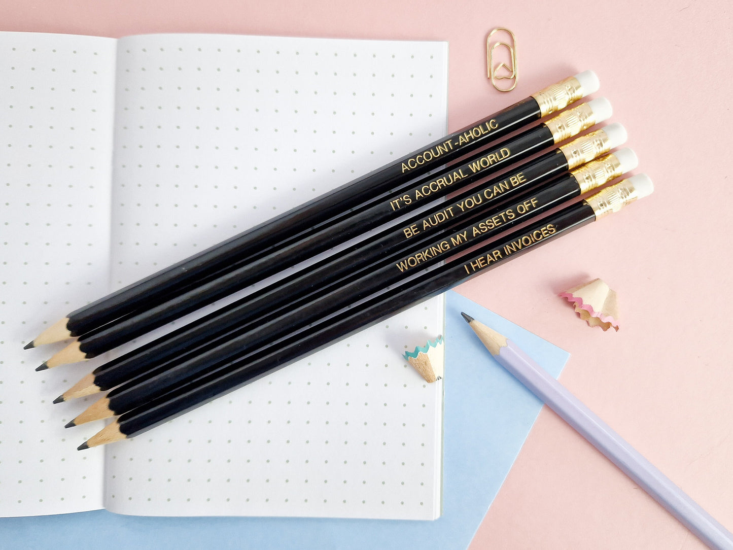 Accountant pencil set