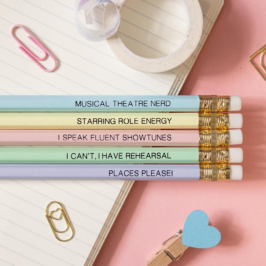 Musical Theatre Nerd pencil set