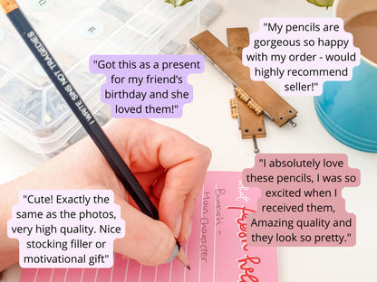 Wicked theatre pencils set, perfect gift for him, her, secret Santa under 10 and any musical theatre fan