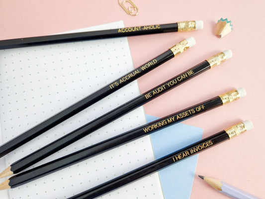 Accountant pencil set