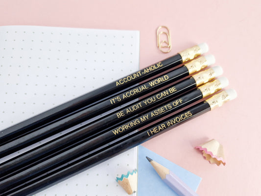 Accountant pencil set