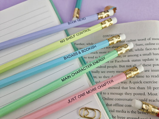 Book Nerd pencil set