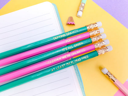 Wicked theatre pencils set, perfect gift for him, her, secret Santa under 10 and any musical theatre fan