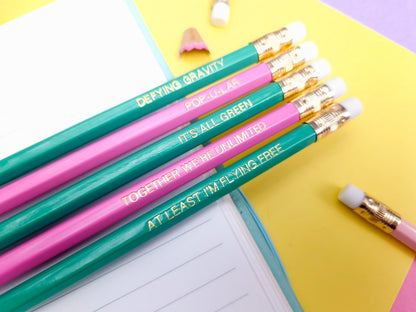 Wicked theatre pencils set, perfect gift for him, her, secret Santa under 10 and any musical theatre fan