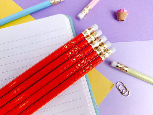 I Love You Valentine's pencil set