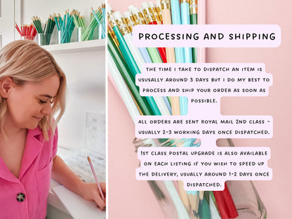 Wicked theatre pencils set, perfect gift for him, her, secret Santa under 10 and any musical theatre fan