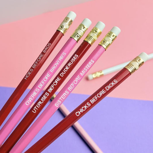 Cheeky Galentine's pencil set