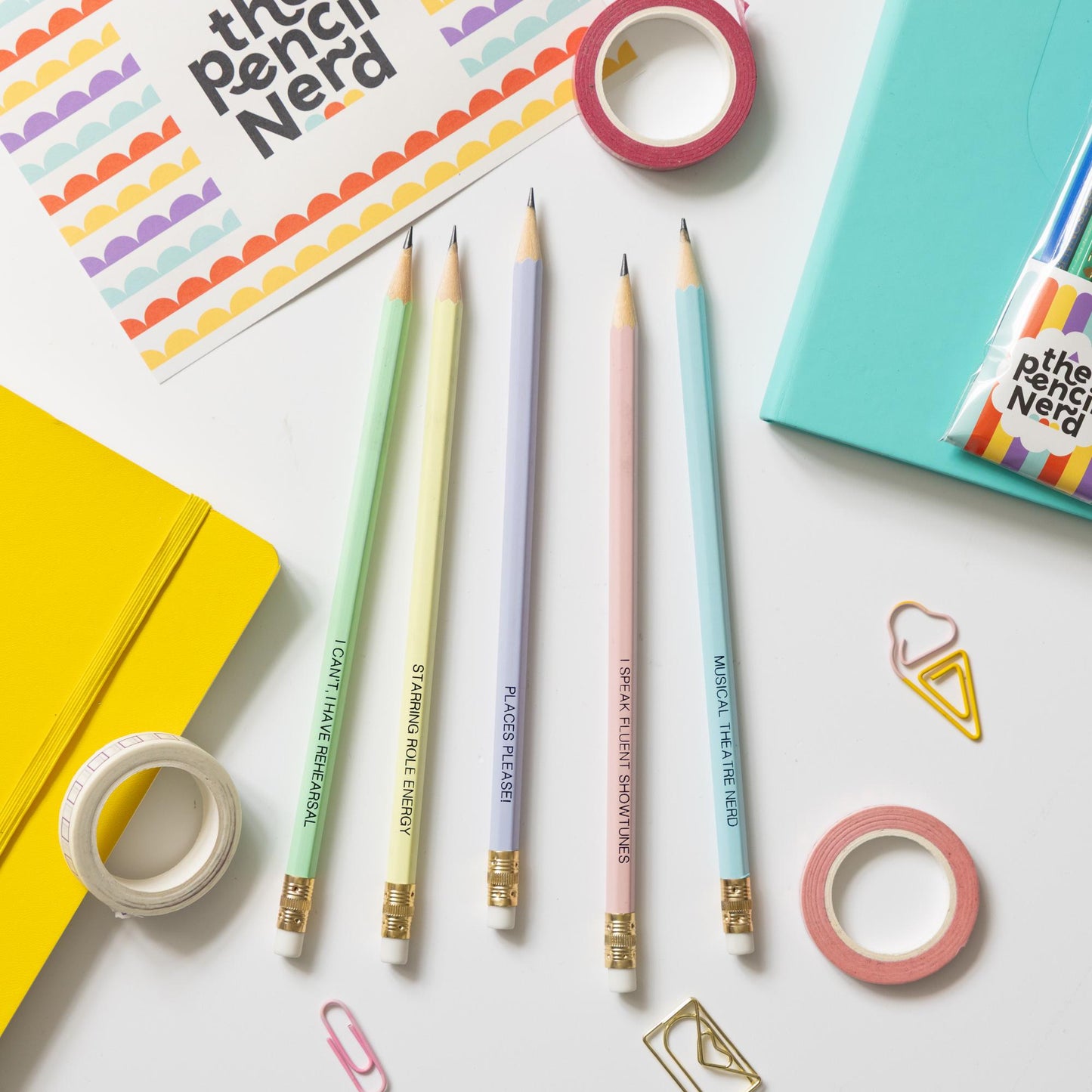 Musical Theatre Nerd pencil set