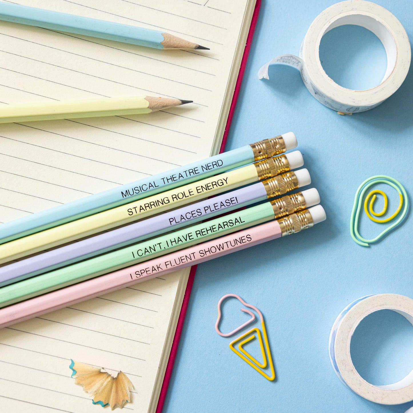 Musical Theatre Nerd pencil set