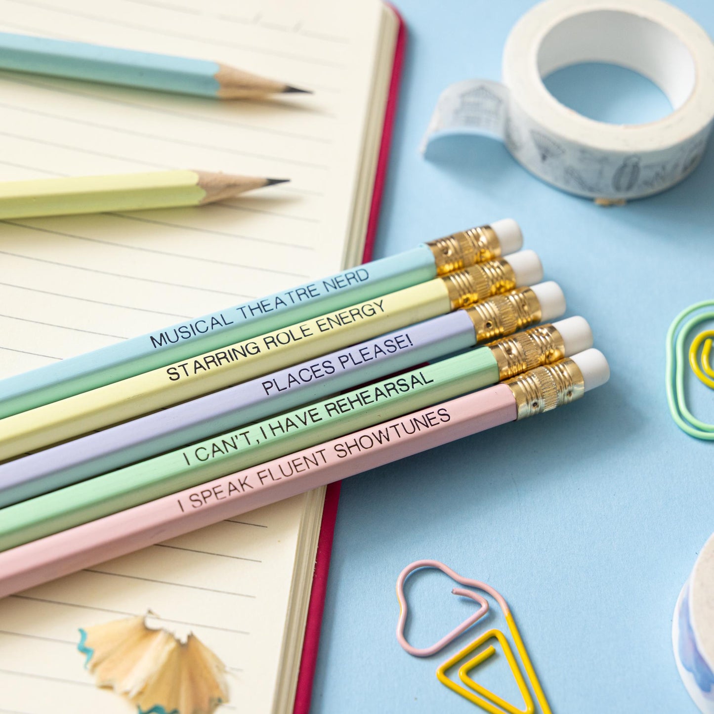 Musical Theatre Nerd pencil set