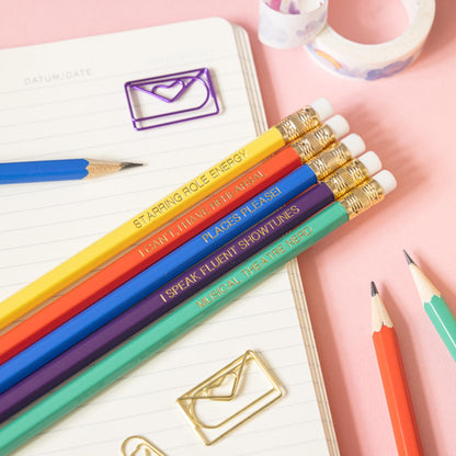 Musical Theatre Nerd pencil set