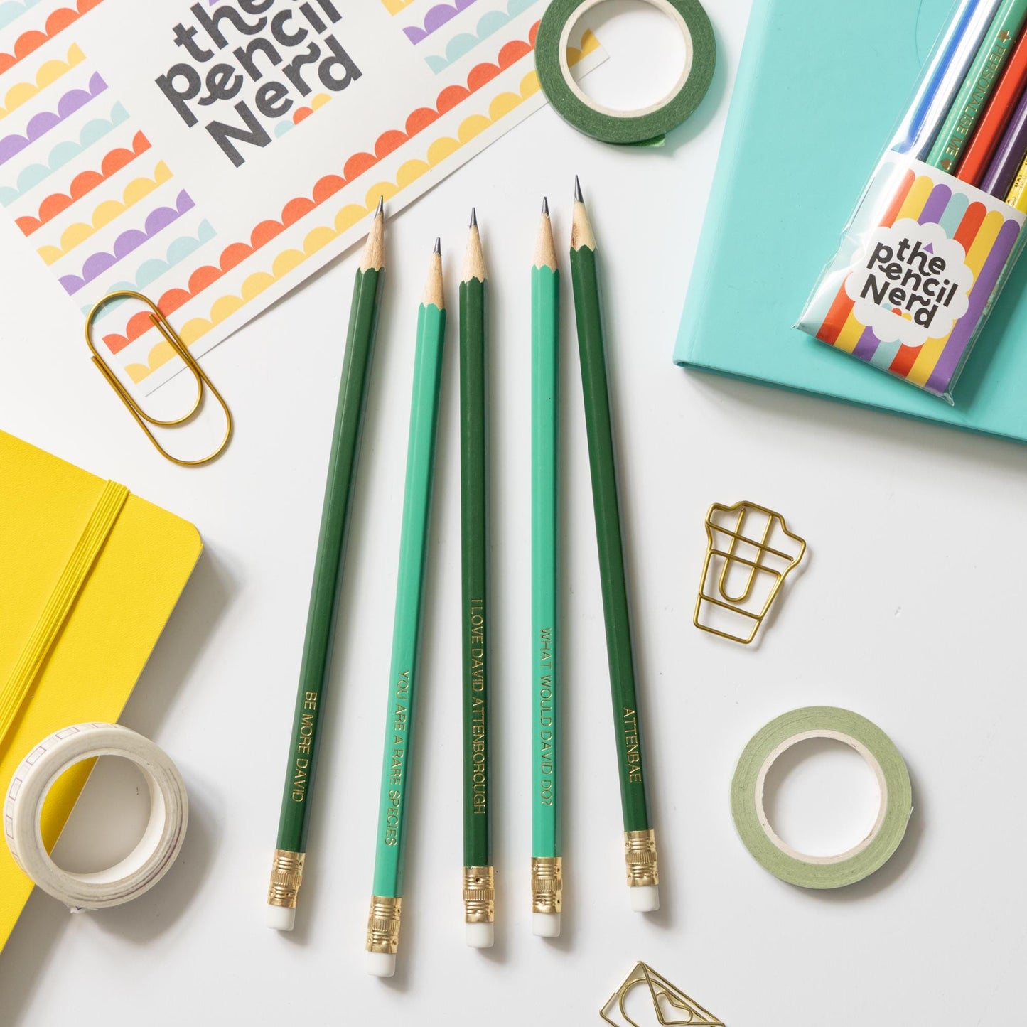 David Attenborough pencil set