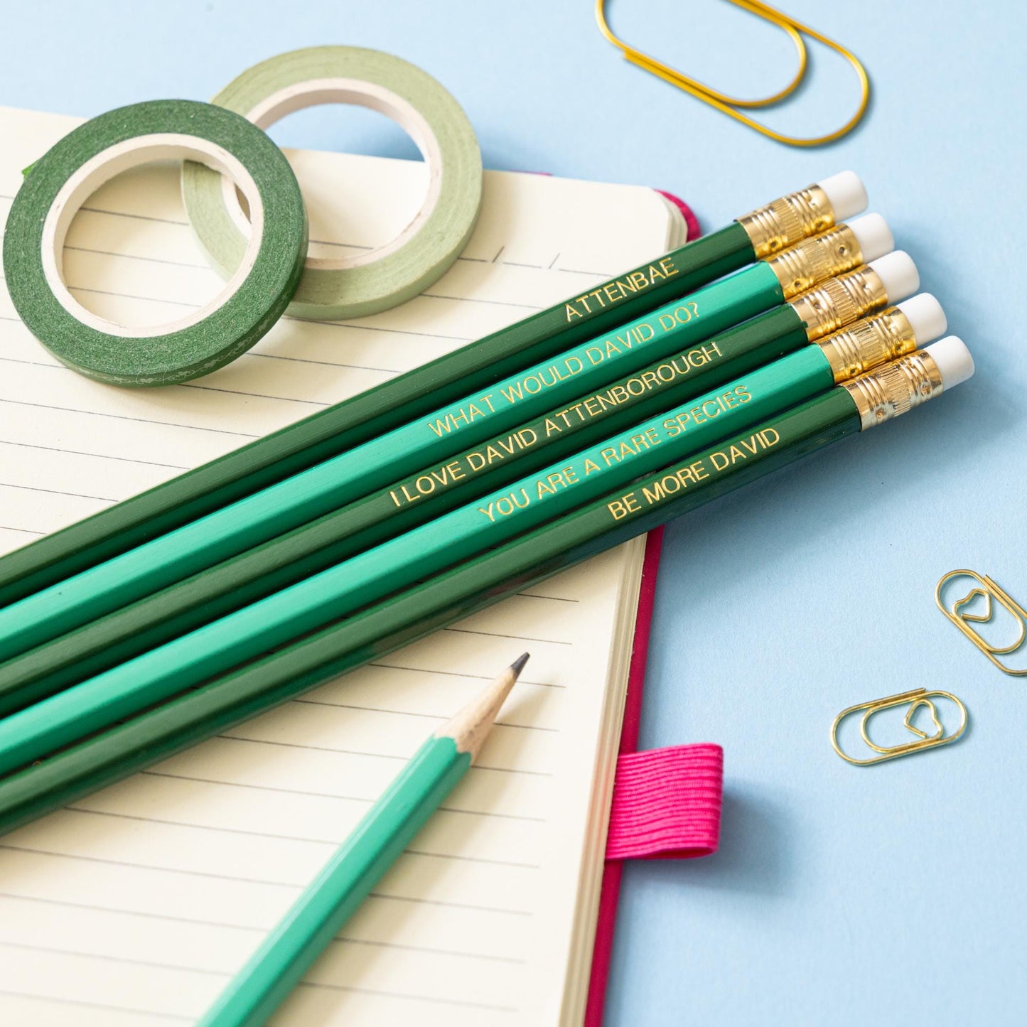 David Attenborough pencil set