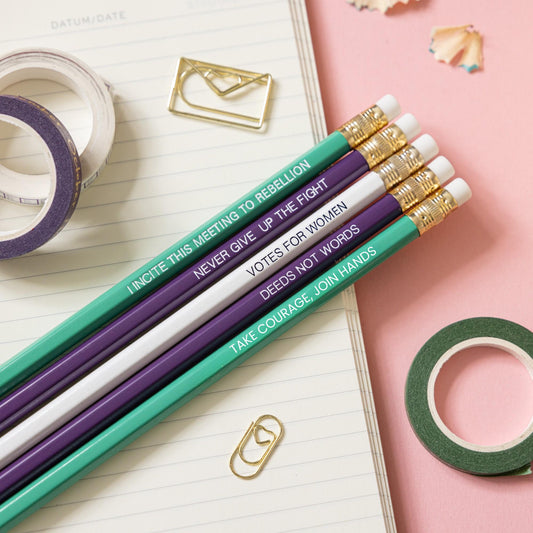 Suffragettes pencil set