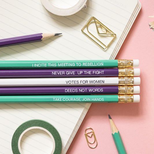 Suffragettes pencil set