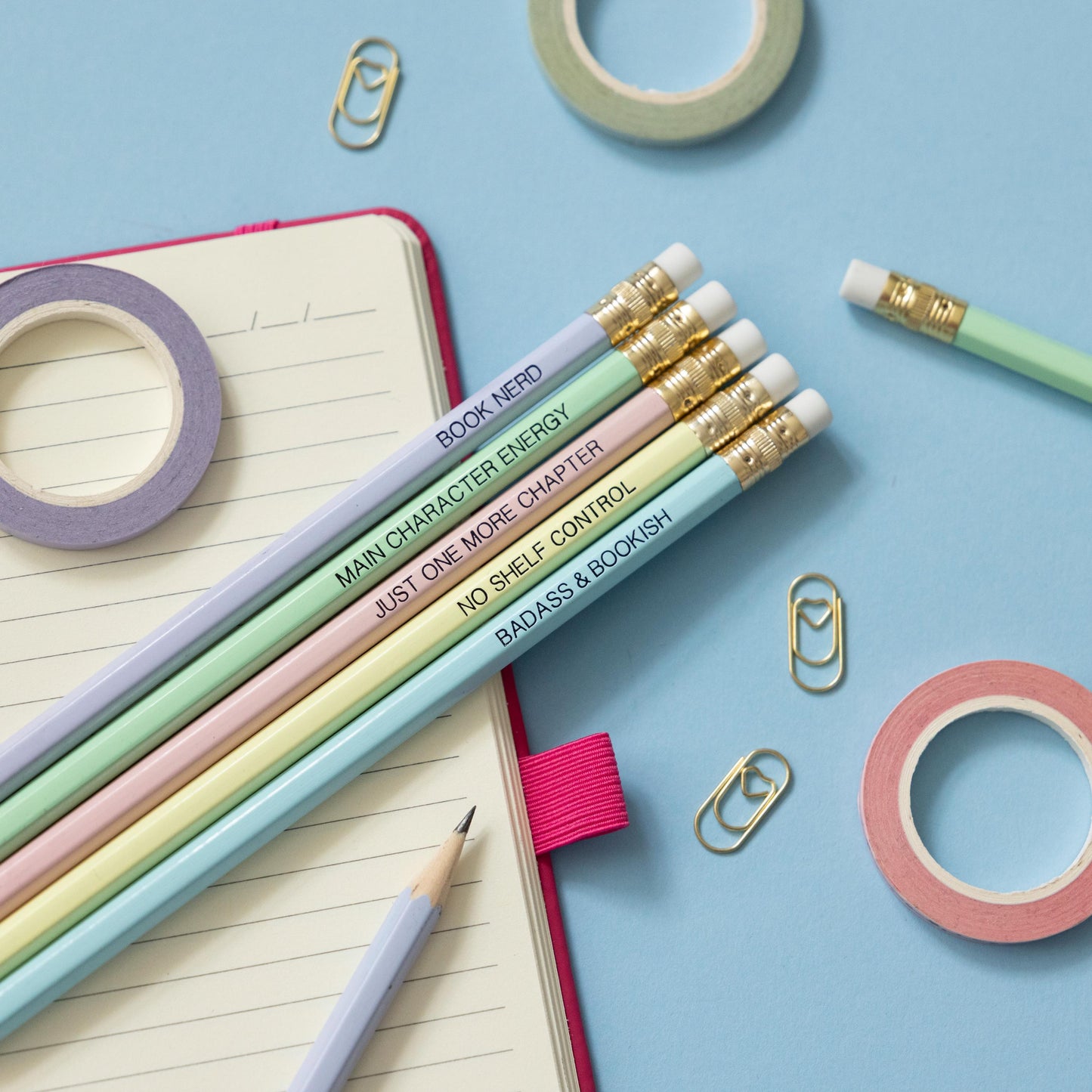 Book Nerd pencil set