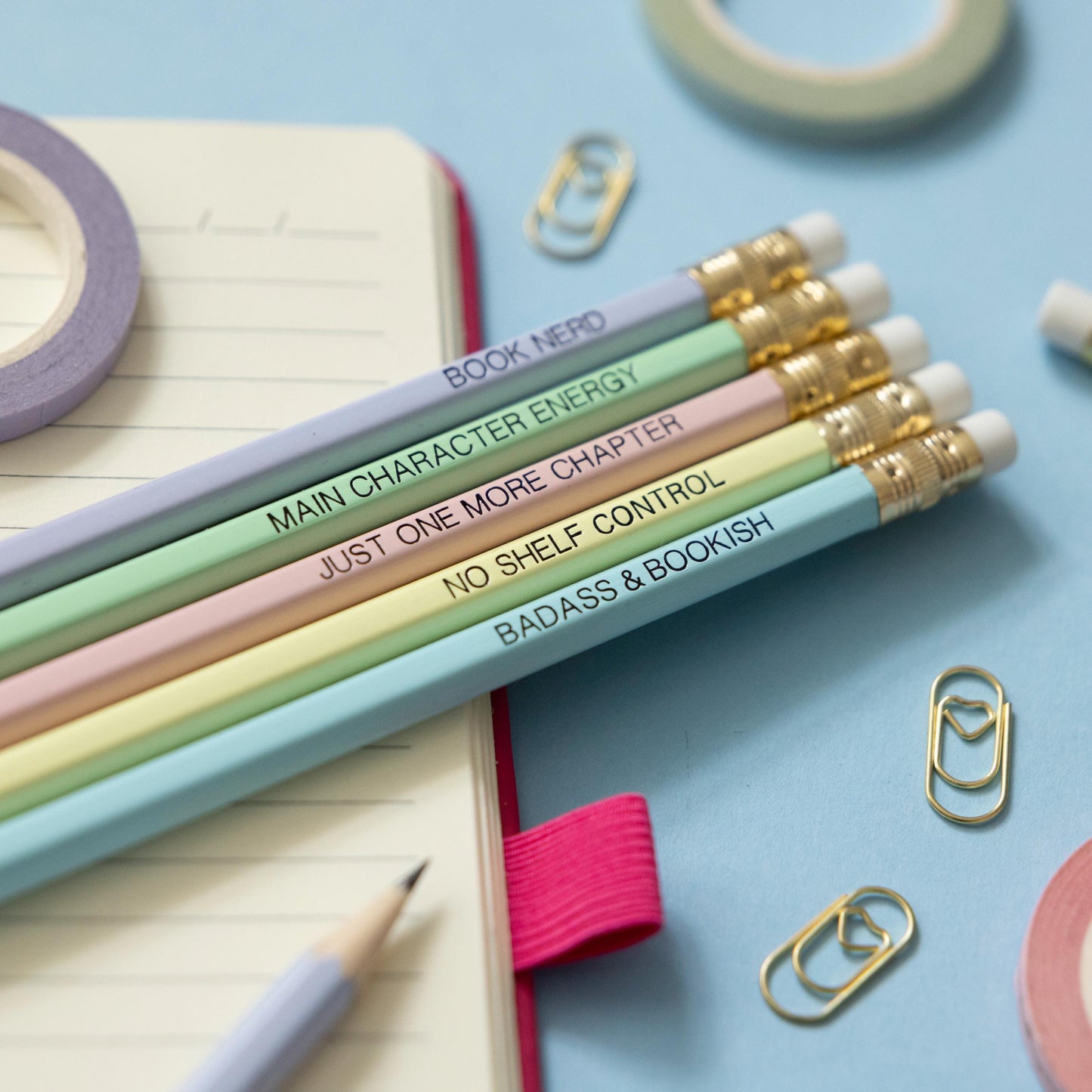 Book Nerd pencil set